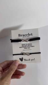 Gelang Infinity Couple Bracelet Tali Anyam Hitam Persahabatan