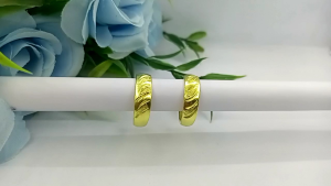 Cincin Logam Koin Kuningan Asli Motif
