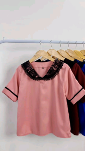 Blus Kemeja Jumbo: Model Baru Blouse Wanita Renda Brukat Jumbo