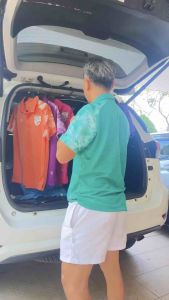 เสื้อโปโลไทยโทน (สีจำปาแดง) Ego Sport แถมฟรี!!! โลโก้ทีมชาติช้างศึก TT-001