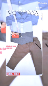 LAKUNA KIDS  Stelan Anak Laki-Laki 1-8 Tahun: Stelan Kemeja dan Celana Chinos