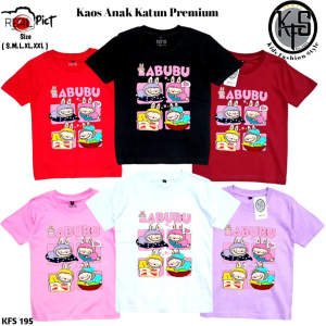 KFS 195 Atasan Baju Anak Perempuan Kaos Boneka K-Pop Labubu Katun