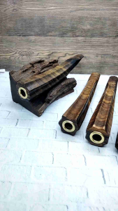 Pipa once cangklong kayu kelor Jawa model blimbing segi delapan B101