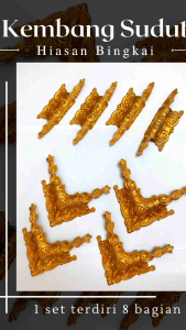 KEMBANG SUDUT pigura/HIASAN BATANGAN FIBER/AKSESORIS BATANGAN