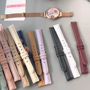 Dây đồng hồ nữ da bò mềm mại size 12/14/16/18 có lớp lót dễ chịu cho da