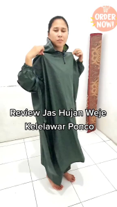 Jas Hujan Ponco Celana Weje Mantel Hujan Pria Wanita Dewasa Kain Tebal Elastis