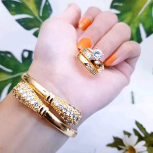 Xuping Set Gelang Cincin Wanita XDS044: Aksesoris Fashion Elegan