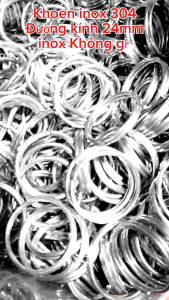 Khoen inox 304(đường kính 24mm không gỉ )(1 combo-10 khoen)