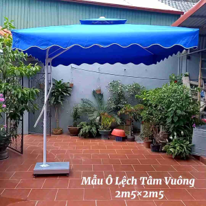 Ô Lệch Tâm Vuông 2M5 Dù Che Nắng Mưa Ngoài Trời Cao Cấp Ô Dù Quán Cafe Sân Vườn Khách Sạn | Chống Thấm Nước Bền Đẹp