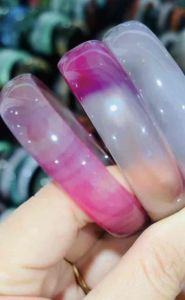 Vòng tay nữ bản hẹ đá mã não vân hồng xinh xinh may mắn tài lộc