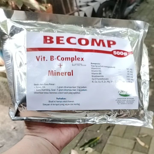 BECOMP BUBUK Kemasan 500 GRAM By Raid All VITAMIN B KOMPLEKS & MINERAL KHUSUS HEWAN