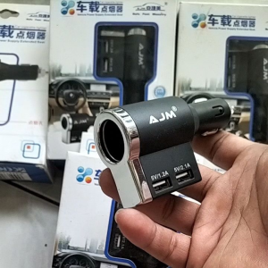 Car Charger + Kabel Data Type C & Micro 5V 2.1A Pengisian Cepat Adaptor Daya Mobil Smartphone