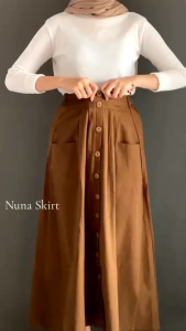Rok Nuna Skirt Korea & Rok Twill Wanita: Rok Desain Modern Terlaris