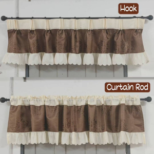 Valance Curtain / Short Kitchen Curtain / Short Curtain (72 inches x 16 inches)