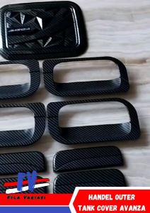 Cover Handle Outer Pegangan Pintu Tank Cover Mobil Toyota Avanza 2004 2011 Carbon Polos