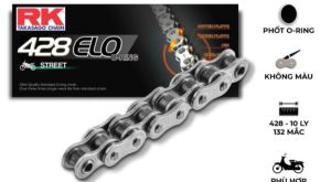 Sên RK 428ELO O-Ring 132L - Sên Phốt Cao Su 132 Mắt RK Takasago Thương Hiệu Nhật Bản