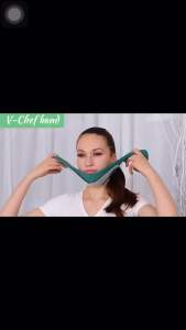 สายรัดคางหน้าเรียว เข็มขัดรัดคาง ยกกระชับใบหน้า ตามธรรมชาติ 1 ชิ้น face lift up belt v-chef band