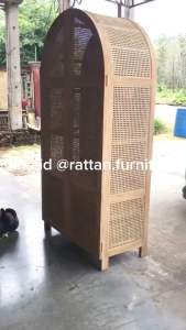 ตู้ เสื้อผ้า หวาย ไม้ สัก แท้ ยาว90 ลึก50 สูง 180 ซม