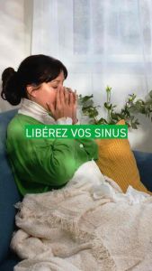 Xịt Giảm Nghẹt Mũi Đau Đầu. Puressentiel Sinus Express 15ml – Tinh Dầu Thiên Nhiên Thông Xoang Nhanh