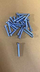 น็อตแคร้ง เบอร์10 M6x40 ยาว 4 c.m. **มีตัวเลือก** เกลียวมิล เหล็กชุบซิงค์ขาว มอเตอร์ไซค์ คุณภาพดี