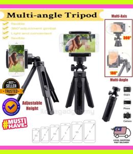 Mini Tripod Multi-angle Flexible Stand Holder Non-slip 360 degree Rotate Light & Portable For Phone Camera