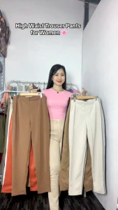 New Trend High Waist Inspired Dupe Trouser Pants Fashion Strechable Slacks for Women Casual and Formal Attire Super Sale