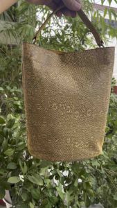 Túi 2hand đeo vai xách tay hai dây bucket da kì.đàhoa phong thủy của Nhật -T573