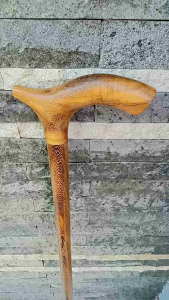 Tongkat jalan kayu Kelor Jawa motif cula spesial R29