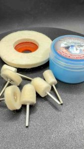 เคเจไขปลาวาฬชุดขัดเงา ทองเหลือง เครื่องเงิน สแตนเลส โลหะ ผลิตภัณฑ์ตกแต่งขัดปัดเงาโลหะ