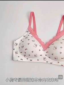 Hi.sweetie🎀[Ready Stock] Sweet Floral Wireless Bra Soft Breathable Seamless Comfort Bra