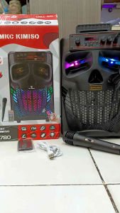 PROMO~Speaker Karauke Bluetooth Portable Gratis Mic 85Inch Kimiso Qs-7801 / Speaker Karauke Free Mic 65Inch Kimiso Qs-3381 / Salon Aktif Portable Radio Fm Mp3 Super Bass Speaker Aktif~CODD