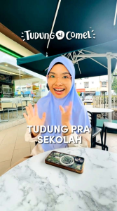 Ready Stock Tudung Pra Sekolah Awning On Point TudungSiComel