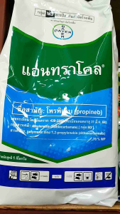 แอนทราโคล 1 กิโลกรัม  เป็นสารป้องกันโรคใบจุดสีน้ำตาลสาเหตุจากเชื้อรา เชื้อราน้ำค้าง