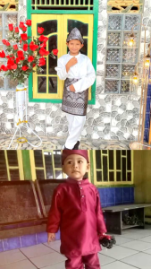 satu set baju melayu teluk belanga anak usia samapai 1-12 tahun