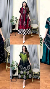 Daster Cap Malaman Anti Luntur Bahan Rayon Duniatex LD 115 PJ 120