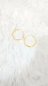 Abee Acc-1541 Anting Bulat Polos Titanium Anting Simple Diameter 23cm