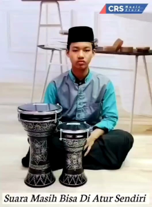 Dumbuk Pinggang Mini 6 inch Gold Hitam Mika Hitam