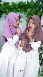 ARRAFI Hijab Instan AR 642 Kids Anak Perempuan Stella Premium Polos Rempel Pet Antem √ Armyna Hijab ||