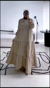 GAGIL AZALEANA Baju Dress Katun Garmen Wanita Muslimah Azaleana Premium Gagil By Ova . Nazra Sha