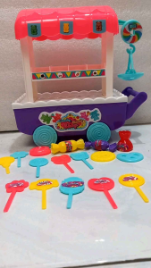 Mainan Gerobak Permen Candy Biskuit Mainan Edukasi Anak Perempuan Gerobak Candy Shop no KGP18