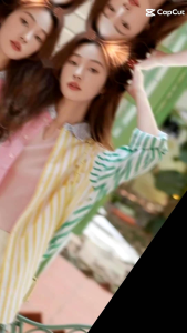 TM 2470 Kemeja Annora patchwork striped import