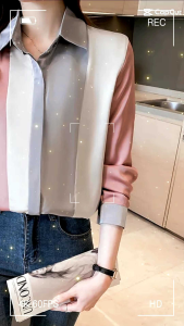 TM 2820 Kemeja Francesca patchwork import