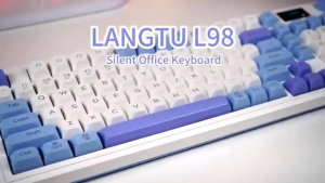 Bàn phím LANGTU L98 kết nối 3 chế độ có màn hình led núm xoay dành cho game thủ và văn phòng