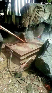Cobek bubut batu asli 100% original batu gunung 30.cm free ulekan.