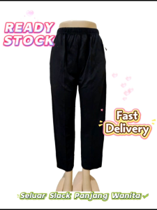 Seluar Slack Panjang Wanita Berpoket Zip Lady Slack Long Pant with Zip Pocket XL 2XL 3XL