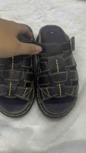 Dép Nam quai ngang Doctor Dr.Martens da bò cao cấp hàng VNSX - Đế Lót Da Bò - Mã D2