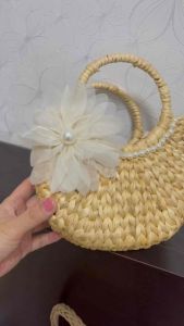 Túi cói lục bình đi biển phụ kiện chụp hình du lịch.