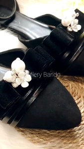 SEPASANG HIASAN SEPATU VELVET YANG BISA DILEPAS PASANG/ CLIPS SHOES