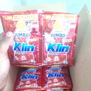 soklin liquid cair jumbo sachet 43ml ( 1rcg isi 7 pcs ) anti bakteri