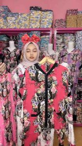 Setelan Piyama Wanita Kombinasi Motif Viral Kekinian Bahan Rayon Premium Super Adem